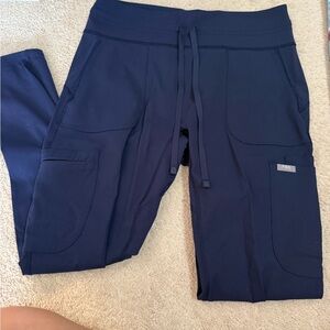 Figs Deep Blue Scrubs Leggings Sz L